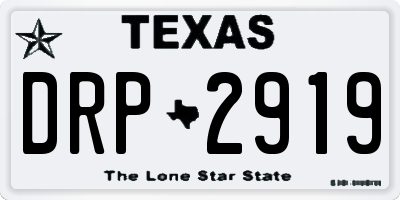 TX license plate DRP2919