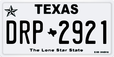 TX license plate DRP2921