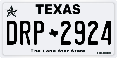 TX license plate DRP2924