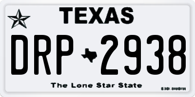 TX license plate DRP2938
