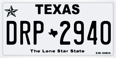 TX license plate DRP2940