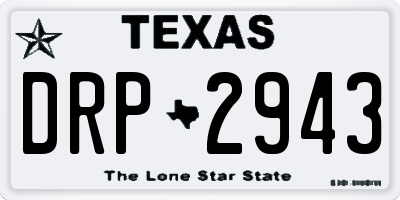 TX license plate DRP2943