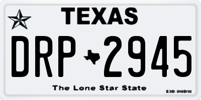 TX license plate DRP2945