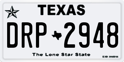 TX license plate DRP2948