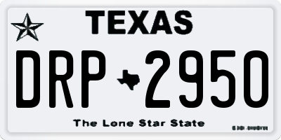 TX license plate DRP2950