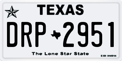 TX license plate DRP2951