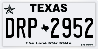 TX license plate DRP2952