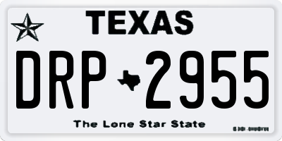 TX license plate DRP2955