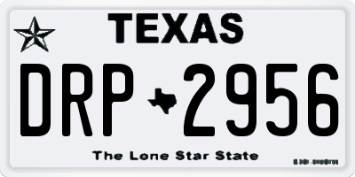 TX license plate DRP2956