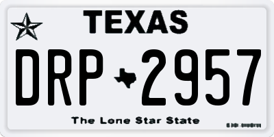 TX license plate DRP2957