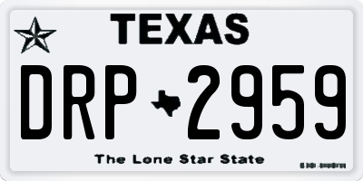 TX license plate DRP2959