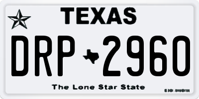 TX license plate DRP2960