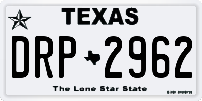 TX license plate DRP2962