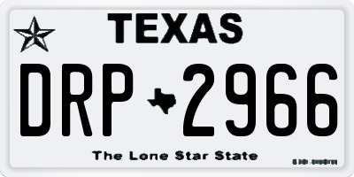 TX license plate DRP2966
