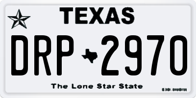 TX license plate DRP2970
