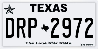 TX license plate DRP2972