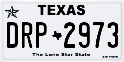 TX license plate DRP2973