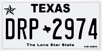 TX license plate DRP2974