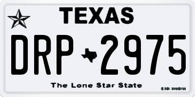 TX license plate DRP2975