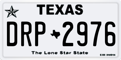 TX license plate DRP2976