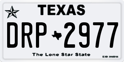 TX license plate DRP2977