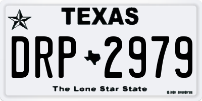 TX license plate DRP2979