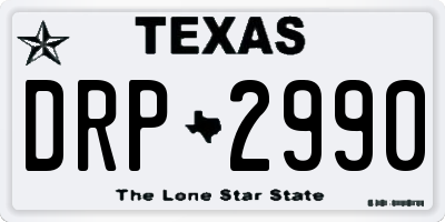 TX license plate DRP2990