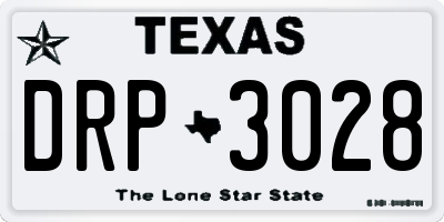 TX license plate DRP3028