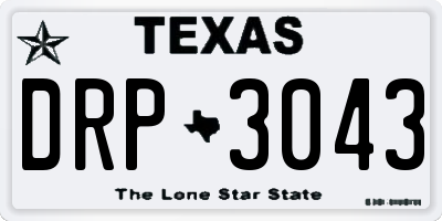 TX license plate DRP3043