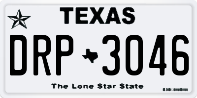 TX license plate DRP3046