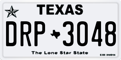 TX license plate DRP3048