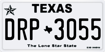 TX license plate DRP3055