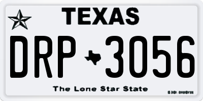 TX license plate DRP3056