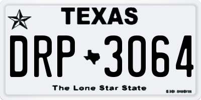 TX license plate DRP3064
