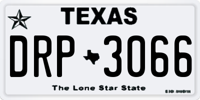 TX license plate DRP3066