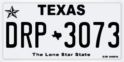 TX license plate DRP3073