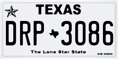 TX license plate DRP3086