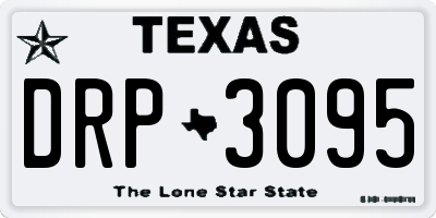 TX license plate DRP3095