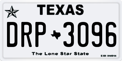 TX license plate DRP3096