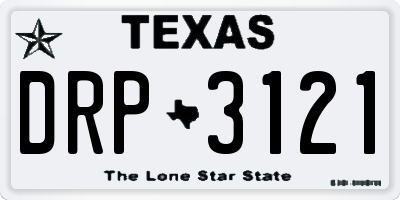 TX license plate DRP3121