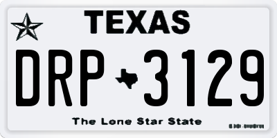TX license plate DRP3129