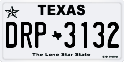 TX license plate DRP3132