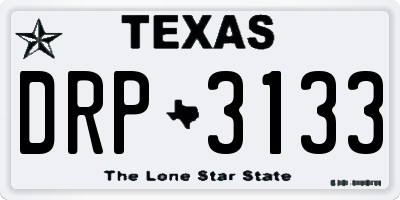 TX license plate DRP3133