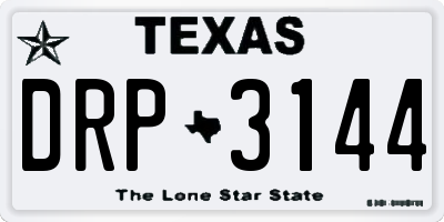 TX license plate DRP3144