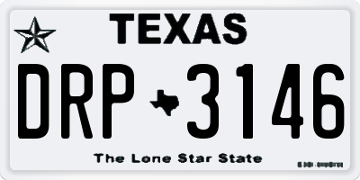TX license plate DRP3146