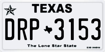TX license plate DRP3153