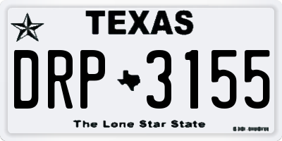 TX license plate DRP3155