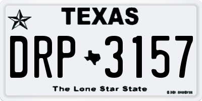 TX license plate DRP3157