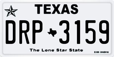 TX license plate DRP3159