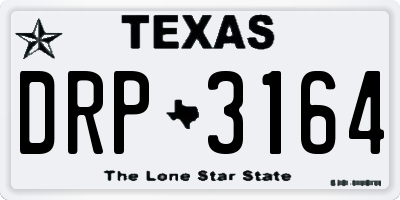 TX license plate DRP3164